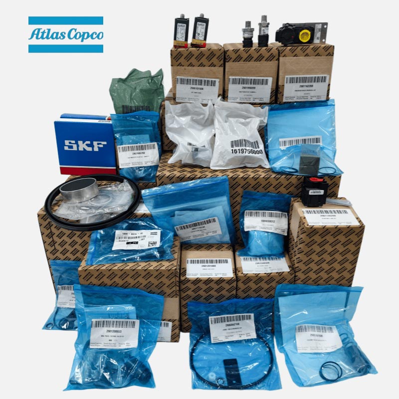 Części zamienne do sprężarek powietrza Atlas Copco Oryginalny filtr oleju Filtr powietrza Czujnik ciśnienia Zawór elektromagnetyczny Zestaw serwisowy filtra zaworu