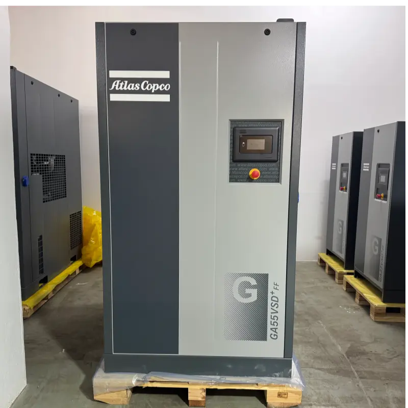 Atlas Copco GA55VSD+FF 55kW 75KM Sprężarka śrubowa z wtryskiem oleju, oryginalna do zastosowań przemysłowych